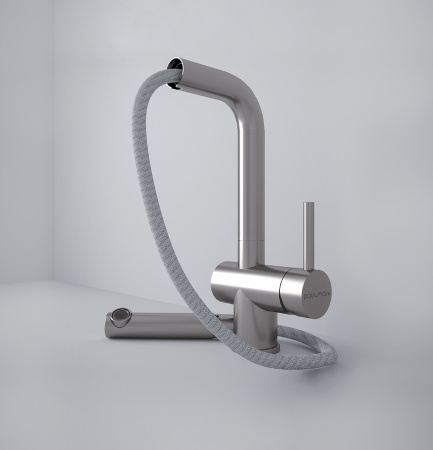 Смеситель для кухни Paulmark DOSSE Do214418-GM на мойку вороненая сталь